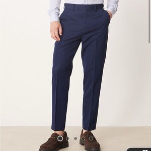 ASOS Men's Navy Blue Tapered Fit Dress Pants - Never Worn